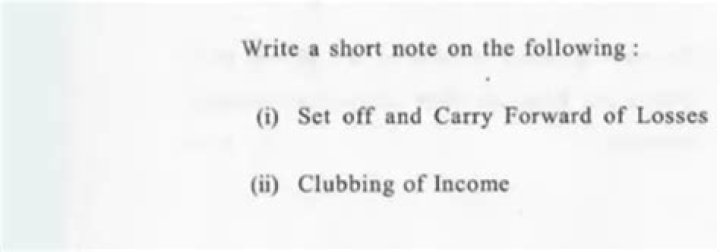 What is a carry forward question?