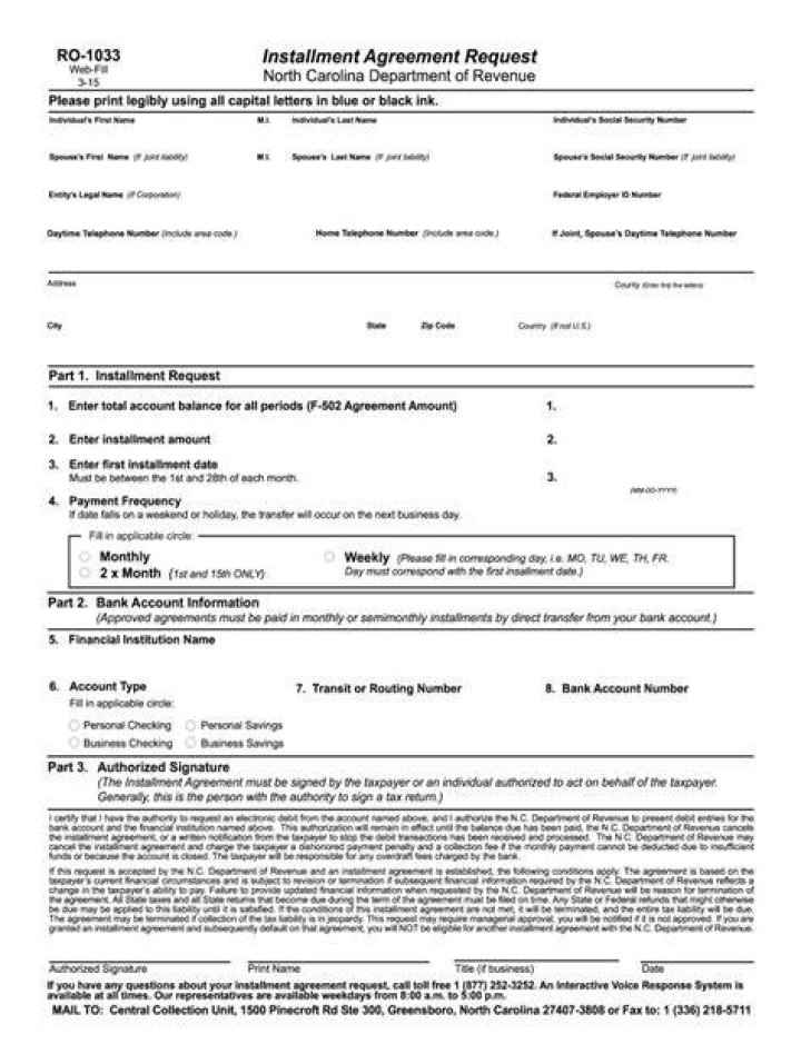 What is a form 1033?