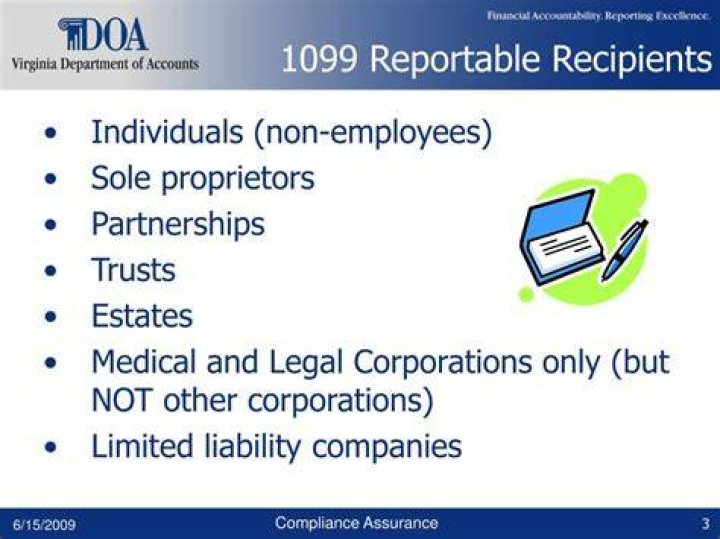 What is a non reportable 1099?