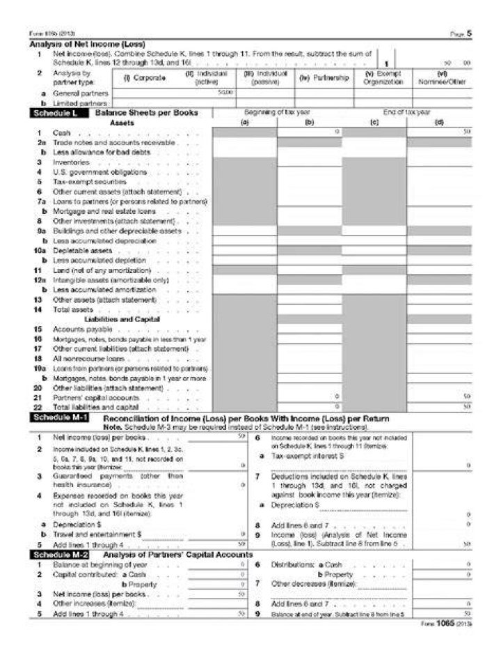 What is Schedule L on a 1065?