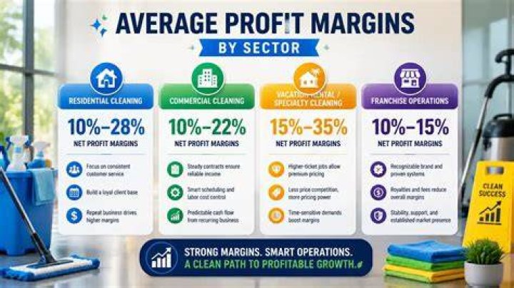 What is the average profit margin for a cleaning business?