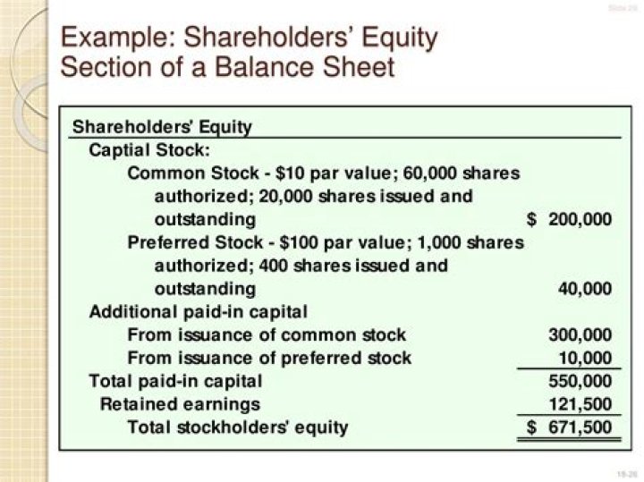 What is the equity section of a balance sheet?