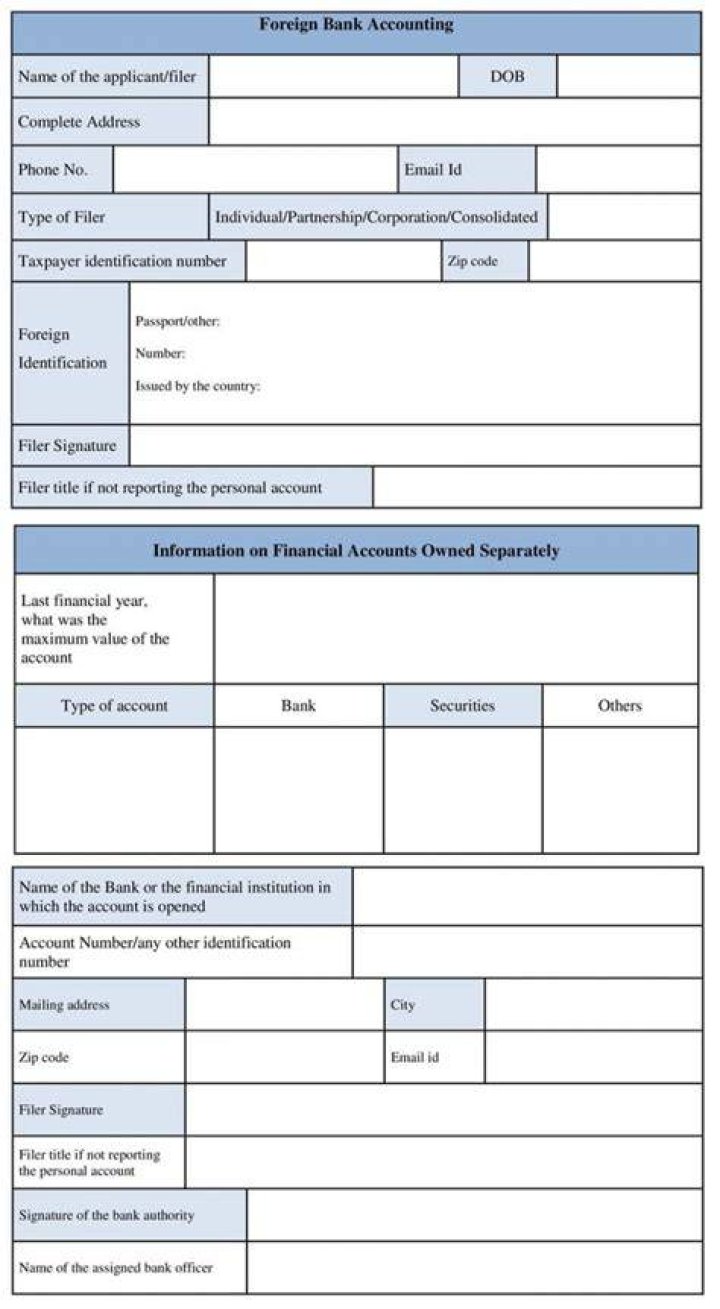 What is the name of the form you have to send in if you have a foreign bank account?