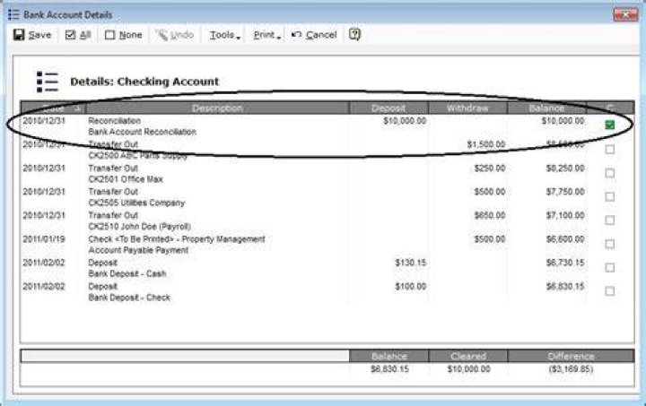 What is the opening balance on a bank statement?