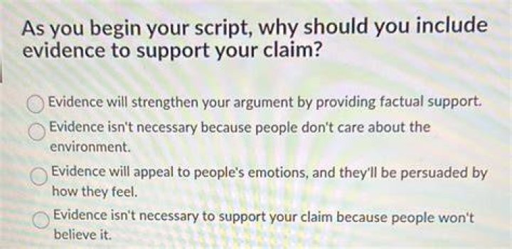 What kind of support is necessary for an argument?