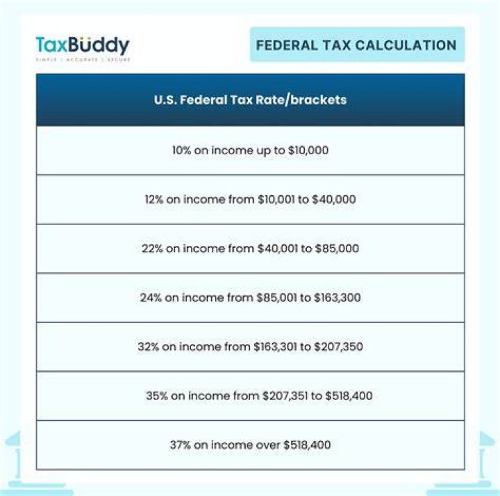 What percentage of tax goes to federal income?
