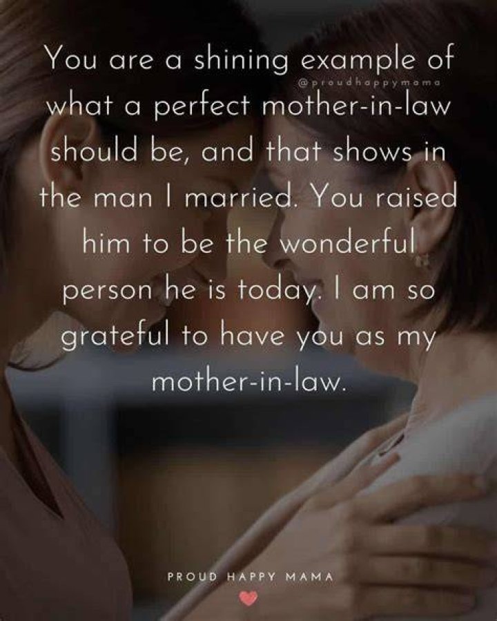 What should a mother-in-law do for a mother in law?