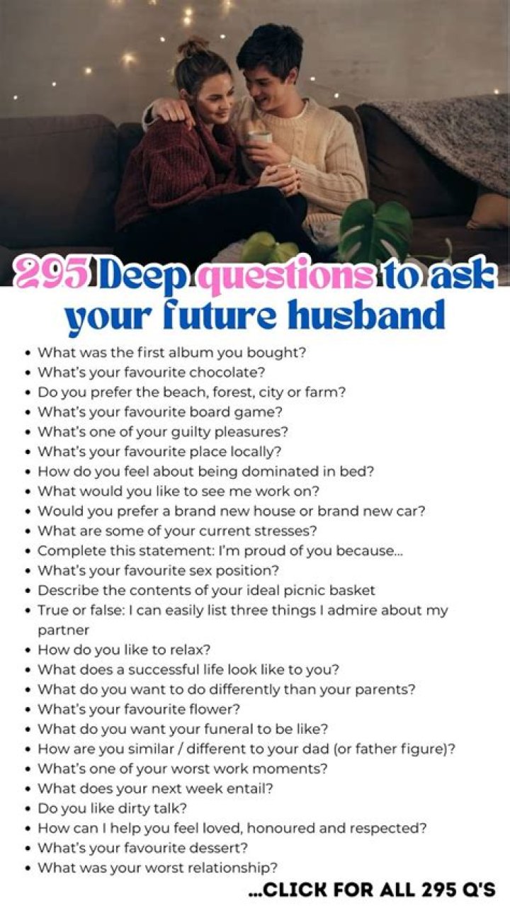 What should I ask my future husband?