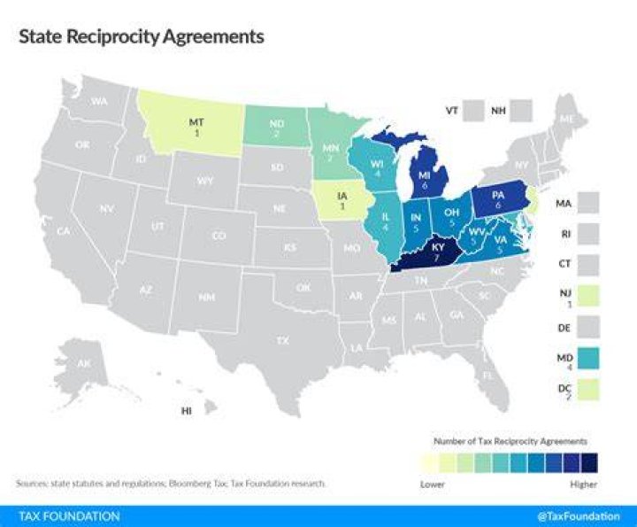 What states does Wisconsin have reciprocity with?