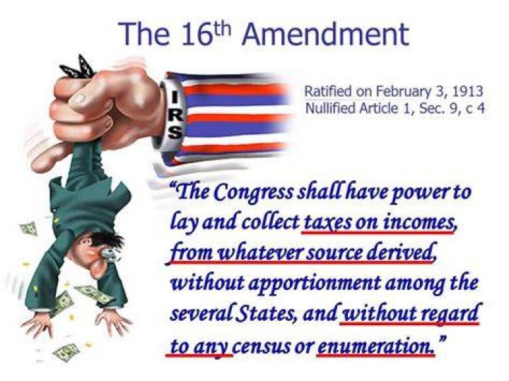 When did the 16th amendment get passed?