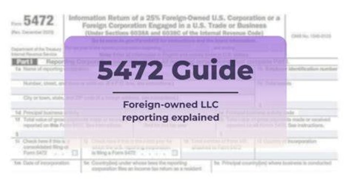 When do foreign owned LLCs have to file Form 5472?