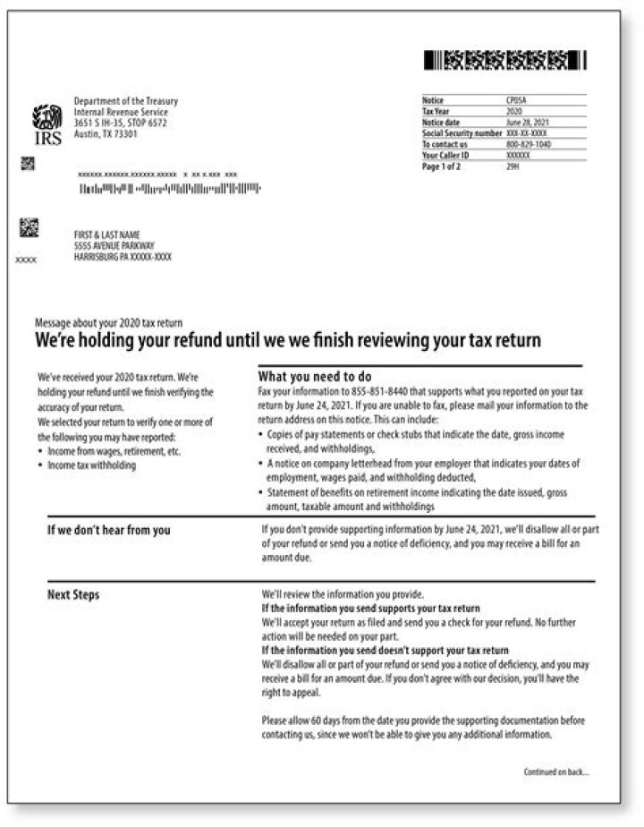 When do I get a notice from the IRS?