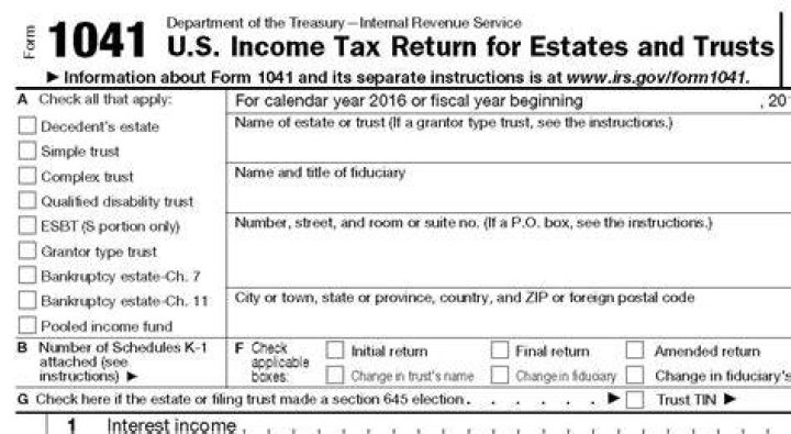 When does an estate need to file a Form 1041?