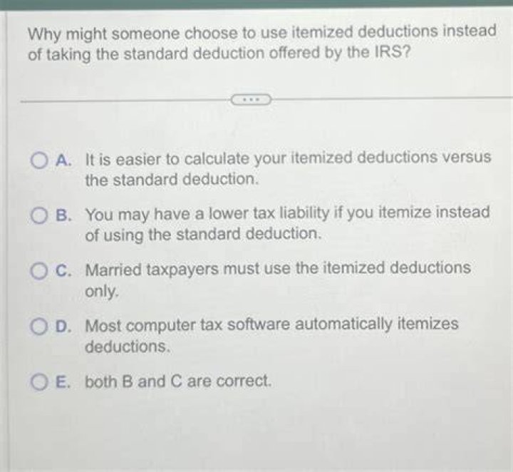 When might someone use itemized deductions instead of taking the standard deduction?