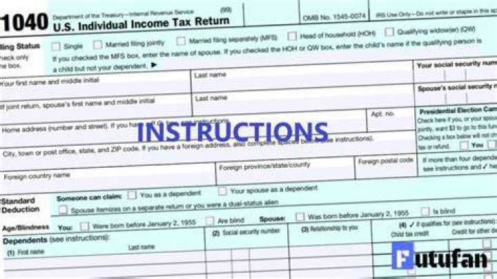 Where are the instructions for filing a 1040 tax return?