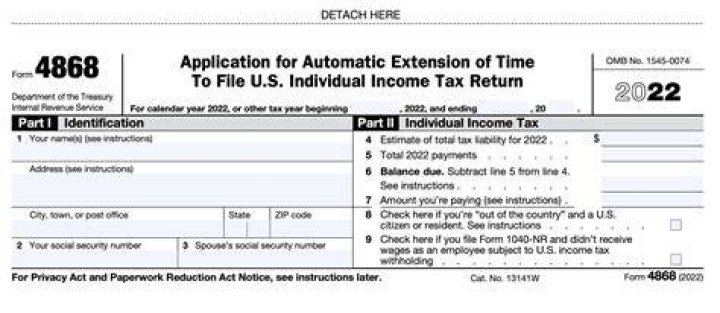Where can I get the IRS Form 4868 extension?