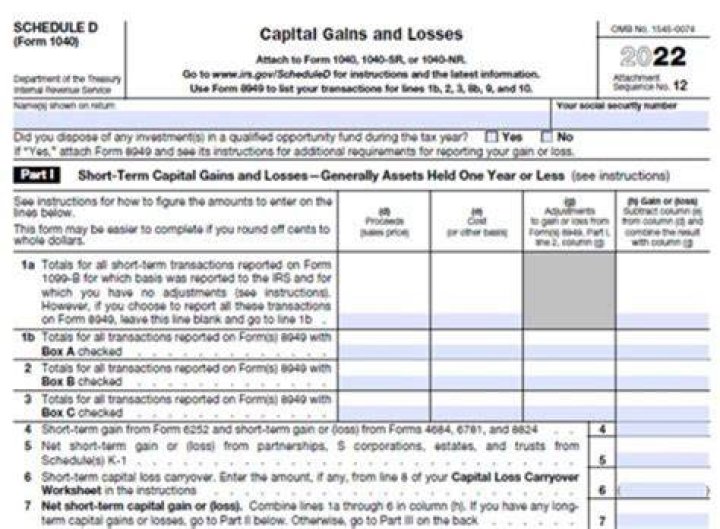 Where do capital gains go on 1040 for 2018?