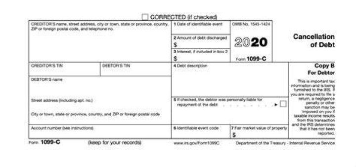 Where to find fair market value on 1099-C?